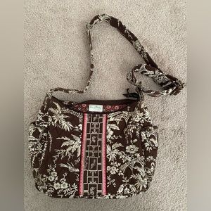 “Vera Bradley” Crossbody Bag- Brown & White Pattern